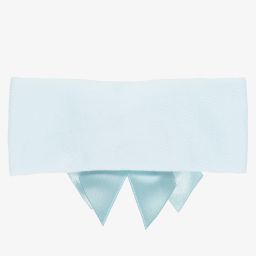 La Perla-Aqua Blue Bow Headband | Childrensalon Outlet