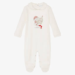 La Perla-Girls Christmas Teddy Babygrow | Childrensalon Outlet