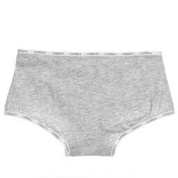 La Perla-Girls Grey Cotton Knickers | Childrensalon Outlet