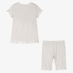 La Perla-Серая короткая пижама из модала для девочек | Childrensalon Outlet
