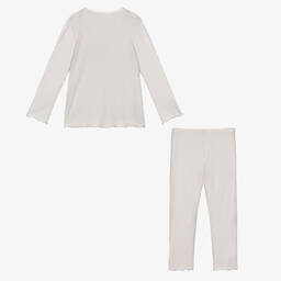 لا بيرلا-بيجاما مودال جيرسي لون رمادي فاتح للبنات | Childrensalon Outlet