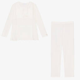 لا بيرلا-بيجاما مودال جيرسي لون عاجي للبنات | Childrensalon Outlet