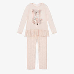 La Perla-Розовая пижама с балериной для девочек | Childrensalon Outlet