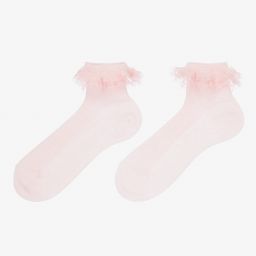 La Perla-Розовые хлопковые носки для девочек | Childrensalon Outlet