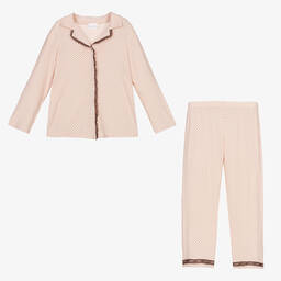 لا بيرلا-بيجاما مودال جيرسي لون زهري للبنات | Childrensalon Outlet