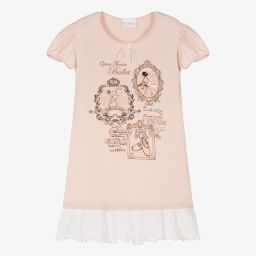 La Perla-Розовая ночная рубашка из модала для девочек | Childrensalon Outlet