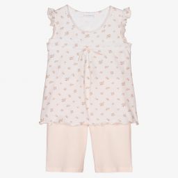 La Perla-Короткая розовая пижама для девочек | Childrensalon Outlet