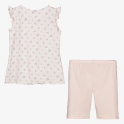 La Perla-Короткая розовая пижама для девочек | Childrensalon Outlet