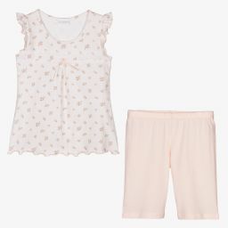La Perla-Короткая розовая пижама для девочек | Childrensalon Outlet