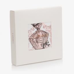 لا بيرلا-بيجاما شورت قطن لون أبيض زهري للبنات | Childrensalon Outlet