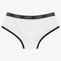 La Perla-Белые хлопковые трусы для девочек | Childrensalon Outlet