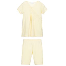 لا بيرلا-بيجاما مودال جيرسي لون أصفر للبنات | Childrensalon Outlet