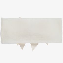 La Perla-Ivory Bow Headband | Childrensalon Outlet