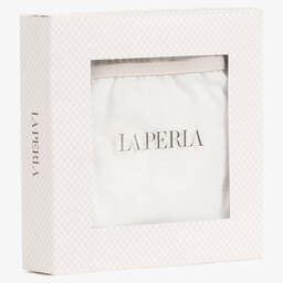 La Perla-Ivory Cotton Logo Knickers | Childrensalon Outlet
