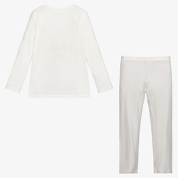 La Perla-Ivory & Grey Modal Pyjamas | Childrensalon Outlet