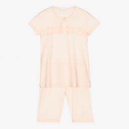 La Perla-Короткая розовая пижама из хлопка | Childrensalon Outlet