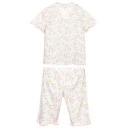 La Perla-Розовая пижама из хлопка с цветочным рисунком | Childrensalon Outlet