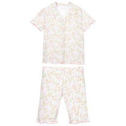 La Perla-Розовая пижама из хлопка с цветочным рисунком | Childrensalon Outlet