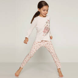 La Perla-Розовая пижама из модала с цветочным рисунком | Childrensalon Outlet