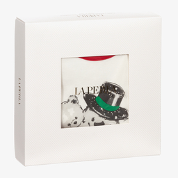 لا بيرلا-بيجاما قطن لون عاجي وأحمر للبنات | Childrensalon Outlet