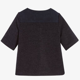 La Stupenderia-Girls Blue Knitted Cardigan | Childrensalon Outlet