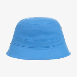 Lacoste-Blue Cotton Logo Bucket Hat | Childrensalon Outlet