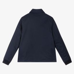 لاكوست-Boys Blue Cotton Jacket | Childrensalon Outlet