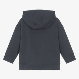 Lacoste-Boys Blue Cotton Jersey Hoodie | Childrensalon Outlet