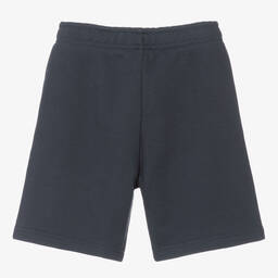 Lacoste-Boys Blue Cotton Logo Shorts | Childrensalon Outlet
