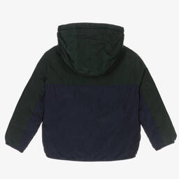 Lacoste-Boys Blue & Green Padded Jacket | Childrensalon Outlet