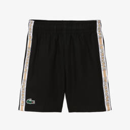 Lacoste-Boys Breathable Black Athletic Shorts | Childrensalon Outlet