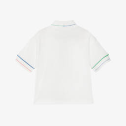 Lacoste-Boys Classic White Piqué Polo Top | Childrensalon Outlet