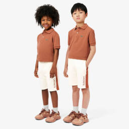 Lacoste-Летние кремовые вязаные шорты для мальчиков | Childrensalon Outlet