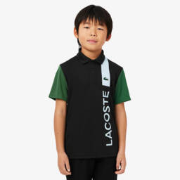 Lacoste-Boys Dark Onyx Moisture-Wicking Polo | Childrensalon Outlet