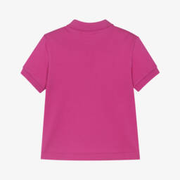 Lacoste-Boys Fuchsia Crocodile Polo Tee | Childrensalon Outlet