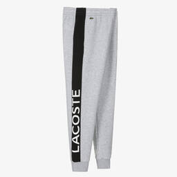 Lacoste-Серые хлопковые джоггеры с черными полосками | Childrensalon Outlet