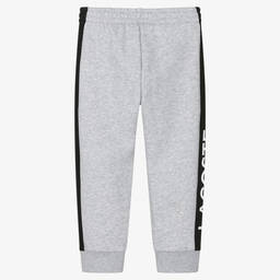 Lacoste-Серые хлопковые джоггеры с черными полосками | Childrensalon Outlet