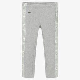 Lacoste-Boys Grey Cotton Joggers | Childrensalon Outlet