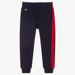 Lacoste-Boys Navy Blue Logo Joggers | Childrensalon Outlet
