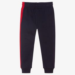 Lacoste-Boys Navy Blue Logo Joggers | Childrensalon Outlet