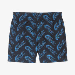 Lacoste-Boys Navy Blue Logo Swim Shorts | Childrensalon Outlet