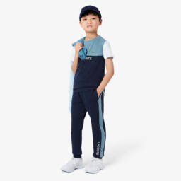 Lacoste-Boys Navy Cotton-Blend Joggers | Childrensalon Outlet