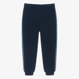 Lacoste-Boys Navy Cotton-Blend Joggers | Childrensalon Outlet