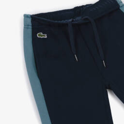 Lacoste-Boys Navy Cotton-Blend Joggers | Childrensalon Outlet