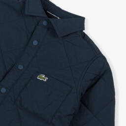 Lacoste-Boys Quilted Navy Outerwear | Childrensalon Outlet