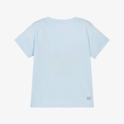 Lacoste-Boys Sky Blue Crocodile Emblem Tee | Childrensalon Outlet