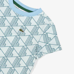 Lacoste-Футболка из хлопка с небесным монограммой для мальчиков | Childrensalon Outlet