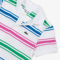 Lacoste-Boys Striped Cotton Polo Essential | Childrensalon Outlet