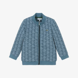 Lacoste-Boys Stylish Blue Jacquard Jacket | Childrensalon Outlet