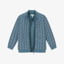 Lacoste-Boys Stylish Blue Jacquard Jacket | Childrensalon Outlet